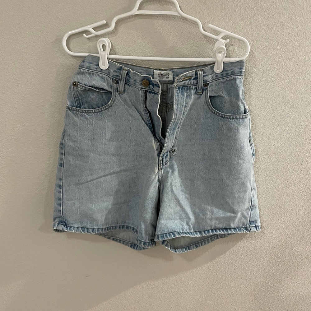 High waisted jean shorts